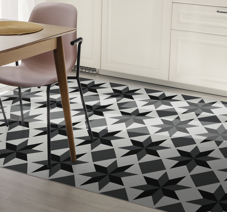 Stars and squares  tile vinyl carpet - TenStickers