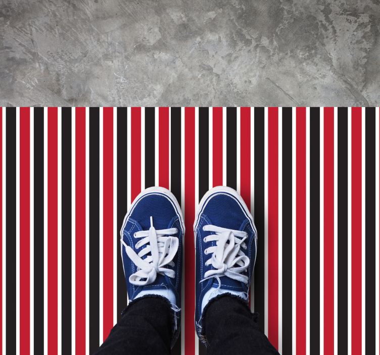 Striking Striped Pattern stripes vinyl rug - TenStickers
