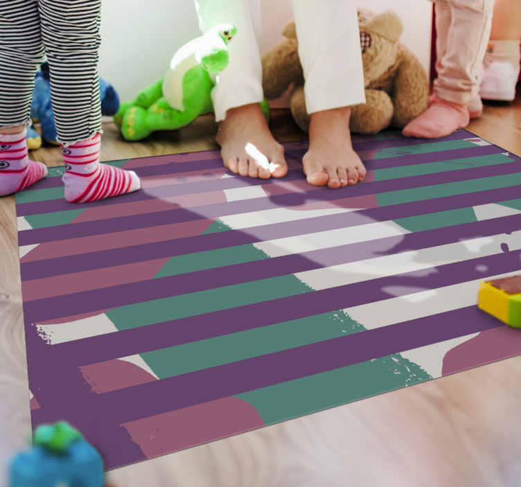 Striped Pattern stripes vinyl rug - TenStickers