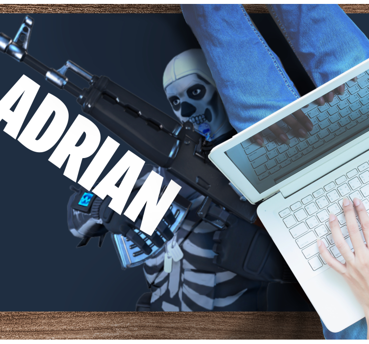 Custom game skeleton teenager vinyl rug - TenStickers