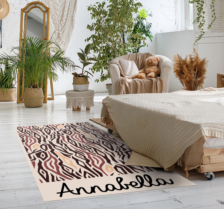 Stylized Animal Pattern custom vinyl rug - TenStickers