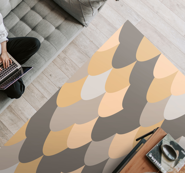 Subtle Wave Pattern stripes vinyl rug - TenStickers