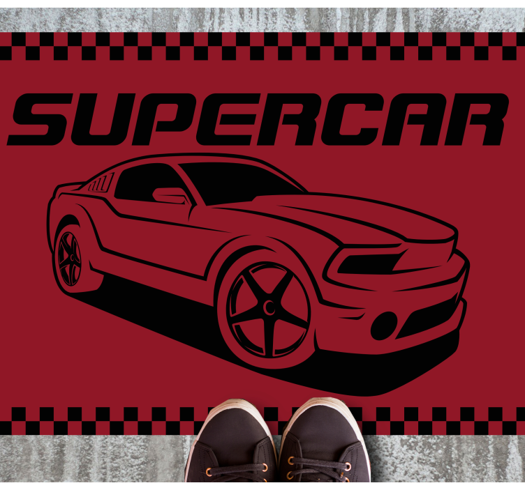 Super car concept living room rug - TenStickers