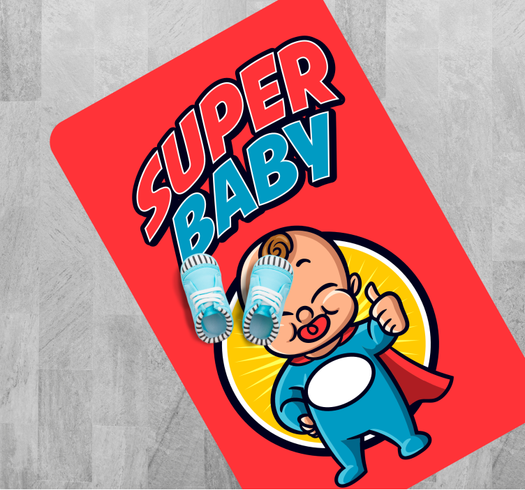 Superhero Infant Theme nursery vinyl rug - TenStickers