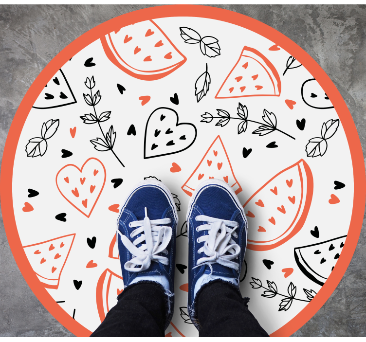 Sweet Heart Patterns vinyl rug - TenStickers