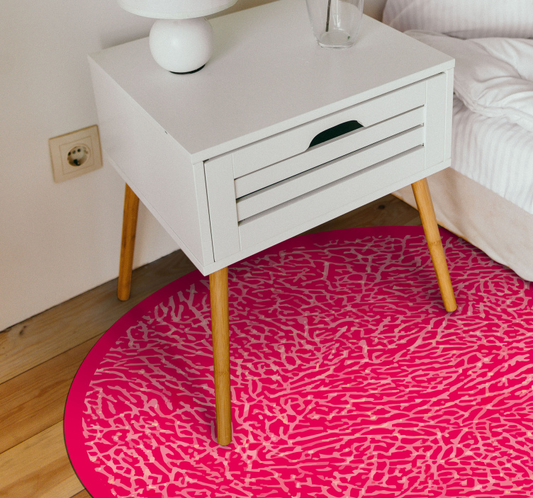 Textured vinyl rug in vibrant pink design - TenStickers