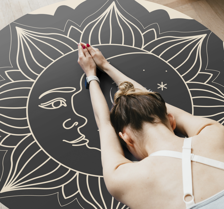 The sun and the moon nature vinyl rug - TenStickers