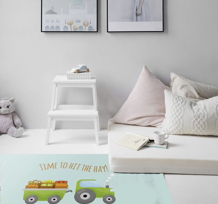 Tractor time to hit the hay custom rug - TenStickers