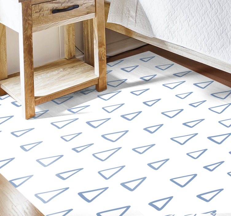 Triangle Patterned Design geometric vinyl rug - TenStickers