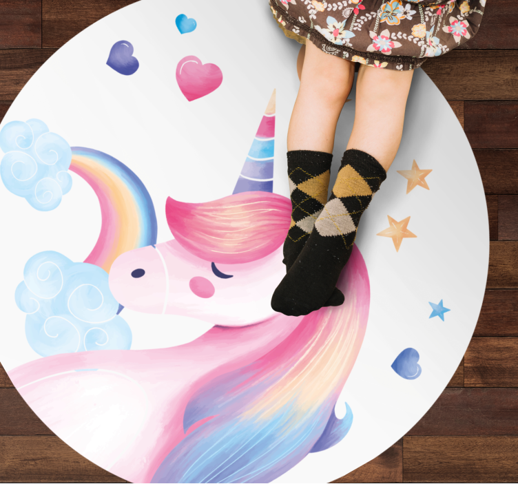 Unicorn Fantasy vinyl rug - TenStickers