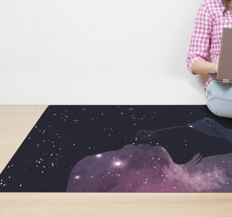 Universe girl teen vinyl rug - TenStickers