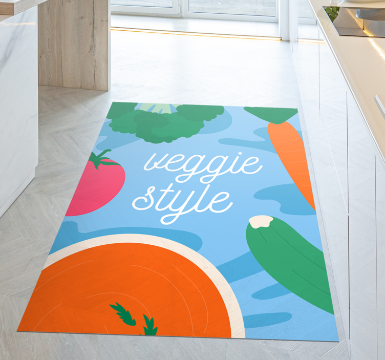 Veggie Style Decor custom vinyl rug - TenStickers