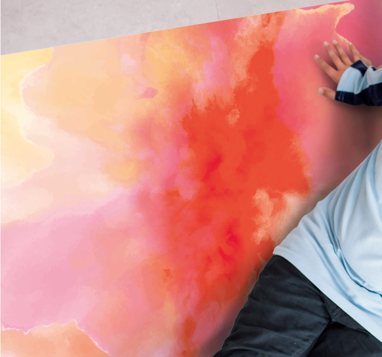 Vibrant Abstract Hues vinyl rug - TenStickers