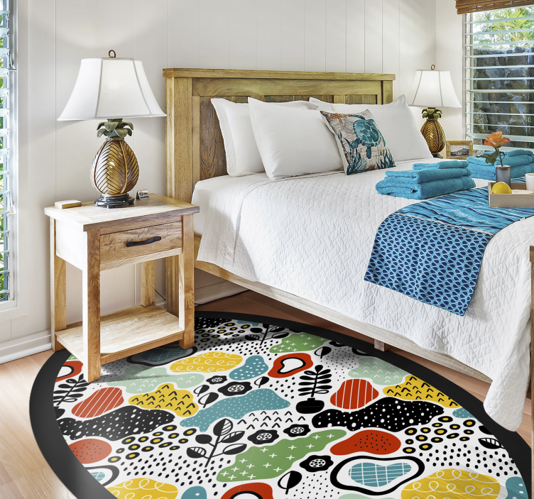 Vibrant Natural Motif nature vinyl rug - TenStickers