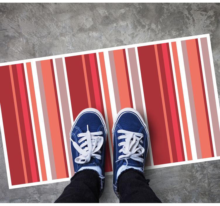 Vibrant Striped Canvas stripes vinyl rug - TenStickers