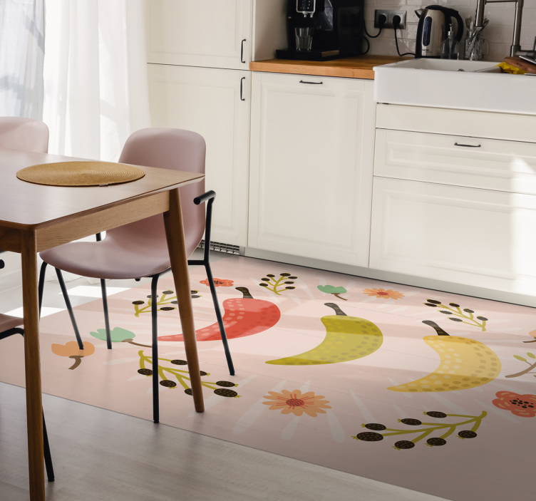 Vintage Chilli Peper  kitchen floor tiles - TenStickers