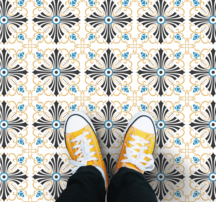 Vintage cross spiral design vintage rug - TenStickers