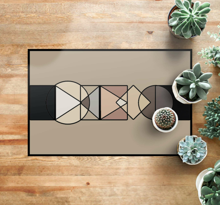 vinyl rug geometric shapes circles - TenStickers