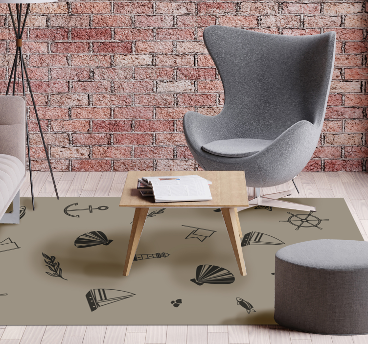 Vinyl rug with nautical designs - TenStickers