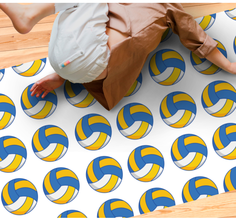 Volleyball balls teenager vinyl rug - TenStickers