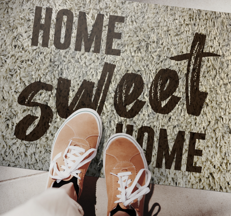 Welcome mat home sweet home entrance hall tiles - TenStickers