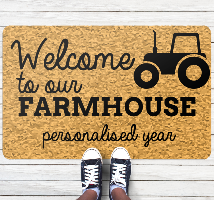 Welcome to our farmhouse tractor custom rug - TenStickers