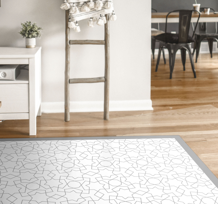 White Grey Stars  tile carpet - TenStickers