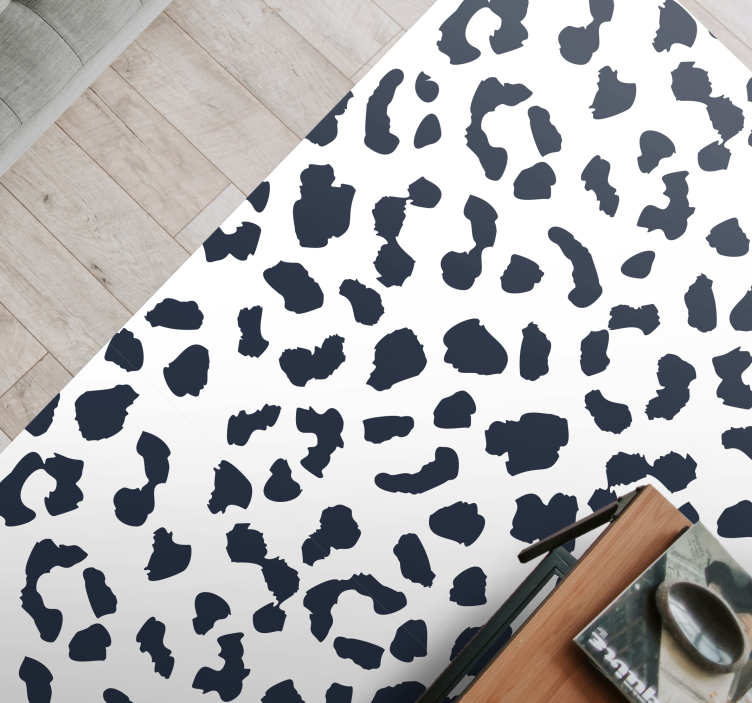 White leopard skin  vinyl rug - TenStickers