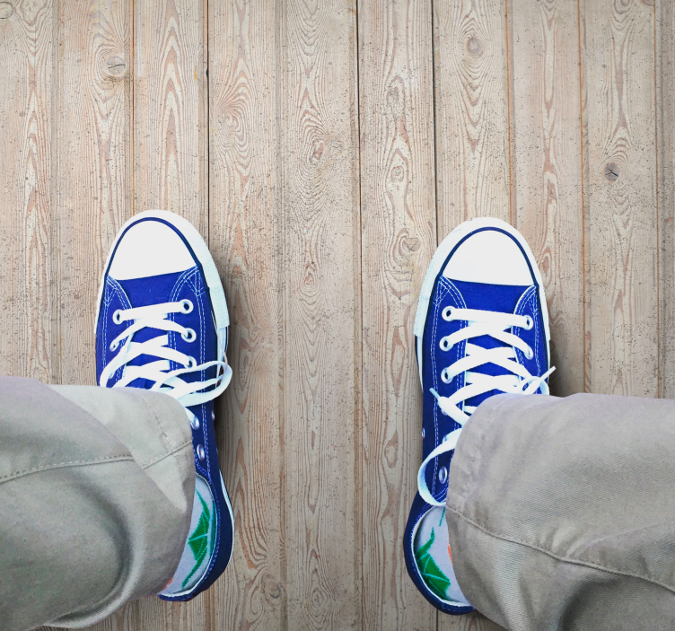 Wood vinyl rug light brown planks - TenStickers