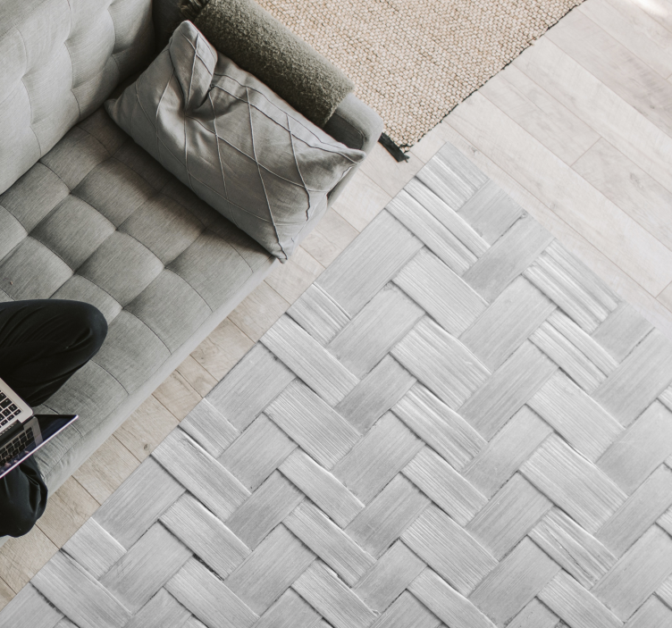 Wooden plank 3d flake texture wood vinyl rug - TenStickers