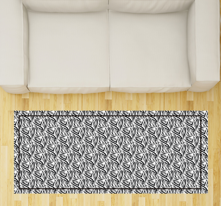 Zebra print pattern vinyl rug - TenStickers