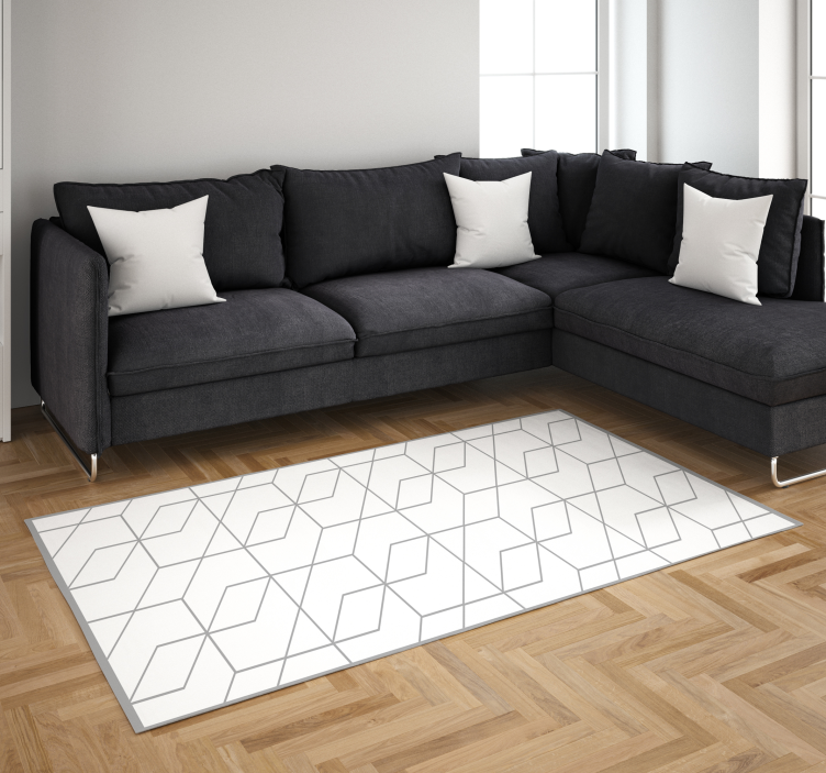 Zigzag Pattern geometric vinyl rug - TenStickers