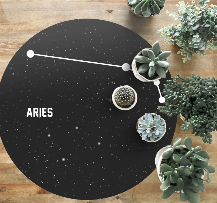 Zodiac sign Aries modern rug - TenStickers