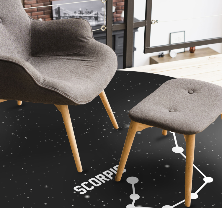 Zodiac sign Scorpio modern rug - TenStickers