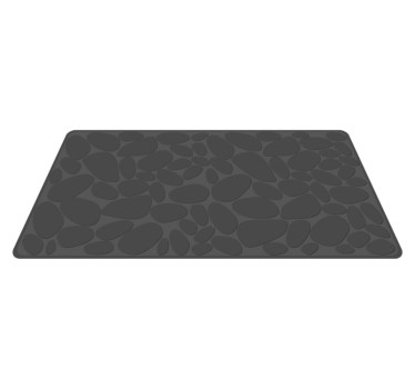 Grey rock effect bathroom vinyl rug - TenStickers