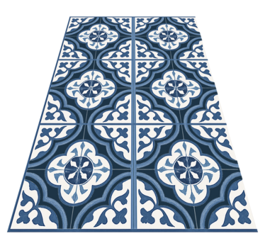 Blue "majorica" portuguese living room vinyl rug - TenStickers