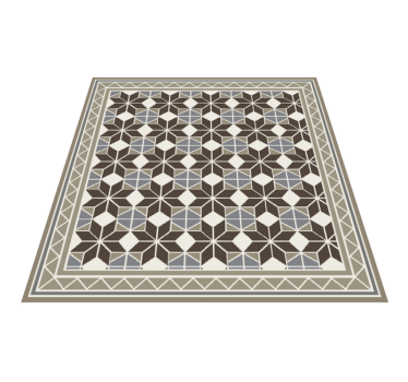 Living room vinyl rug rustic starburst design - TenStickers