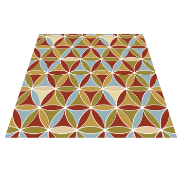 Living room vinyl rug vibrant prism pattern mat - TenStickers