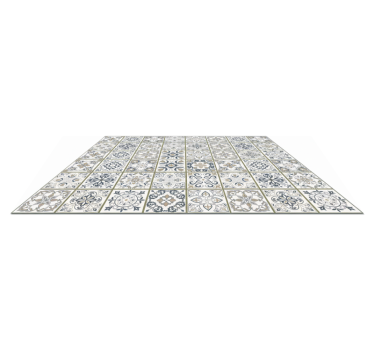 Living room vinyl rug moroccan tile design - TenStickers