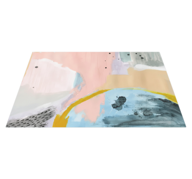 Colorful art living room vinyl rug - TenStickers