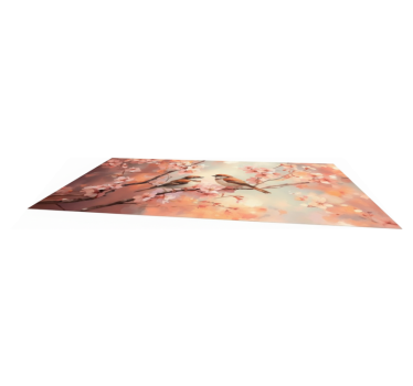 Living room vinyl rug two birds on a branch - TenStickers