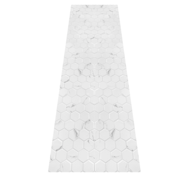Kitchen vinyl rug elegant grey hexagon tiles - TenStickers