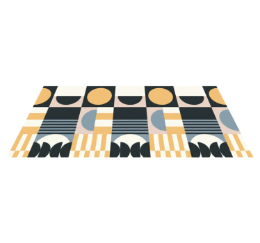 Living room vinyl rug with abstract modern design - TenStickers