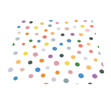 Bedroom vinyl rug with colorful dots on white - TenStickers