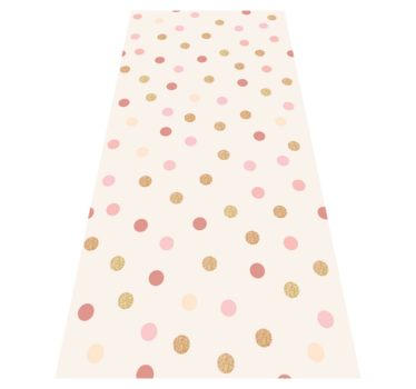 Bedroom vinyl rug with light pink dot pattern - TenStickers