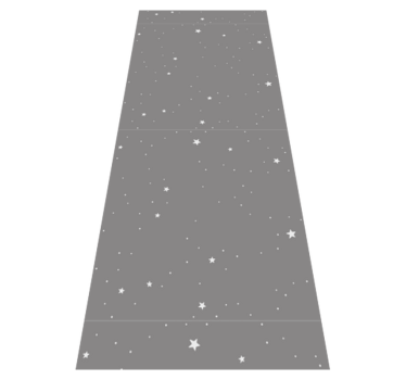 Bedroom vinyl rug with white stars on gray - TenStickers