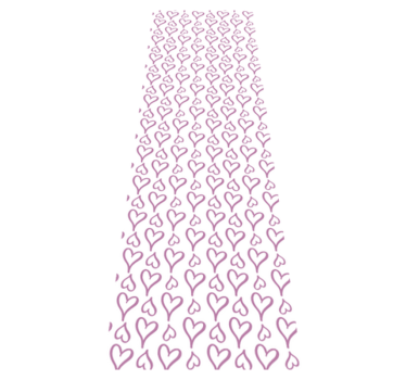 Bedroom vinyl rug with pink heart illustrations - TenStickers