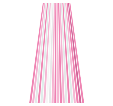 Bedroom vinyl rug with vertical pink and white stripes - TenStickers
