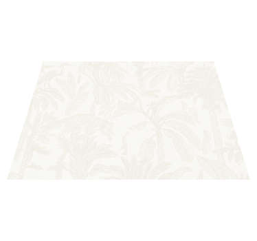 Light beige jungle bedroom vinyl rug - TenStickers
