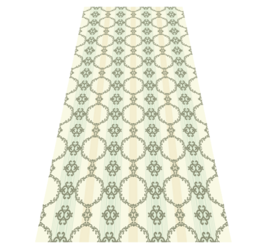 Bathroom vinyl rug with vintage french striped floral - TenStickers